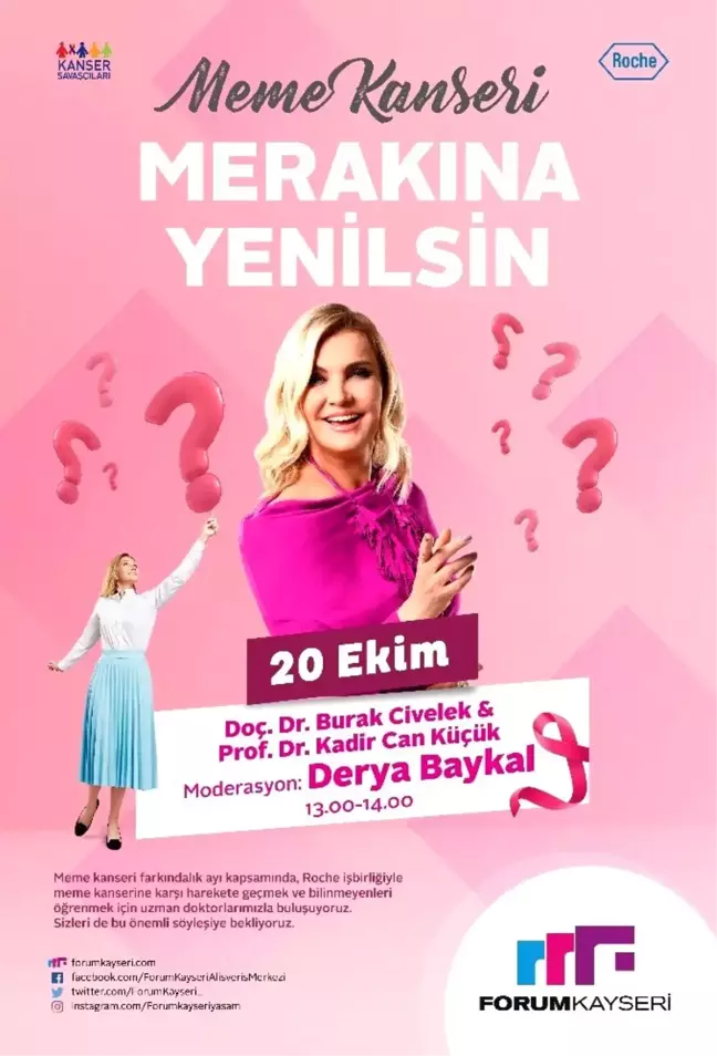 Meme Kanseri 'Merakına Yenilsin' Halk Buluşmaları Forum Kayseri'de