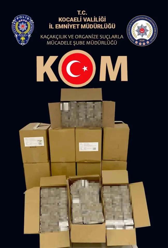 Kocaeli'de 150 Bin Kaçak Makaron Ele Geçirildi