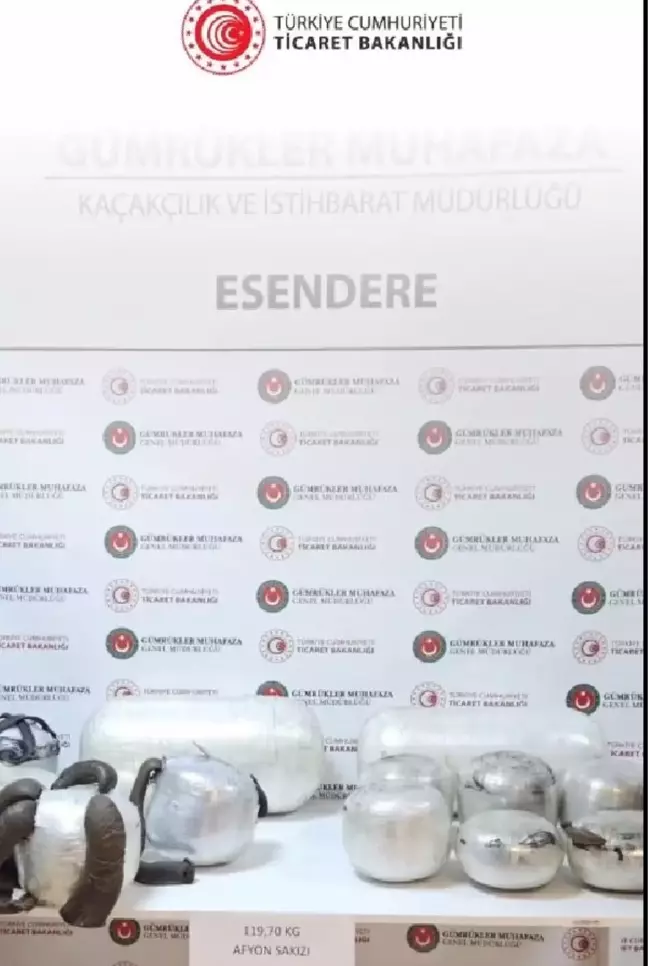 Esendere Gümrük Kapısı'nda 119,7 kilogram uyuşturucu ele geçirildi