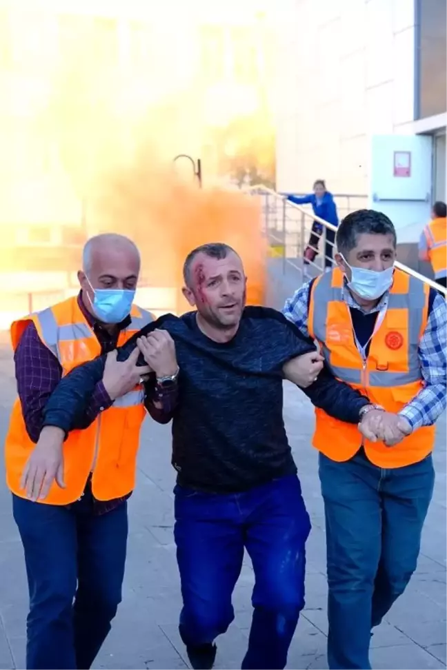 SCÜ Hastanesinde Yapılan Tatbikat Gerçeğini Aratmadı