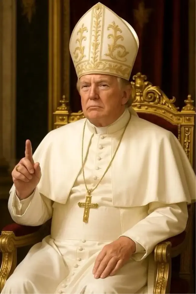 Trump, Yapay Zeka ile Oluşturulan Papa Fotoğrafını Paylaştı