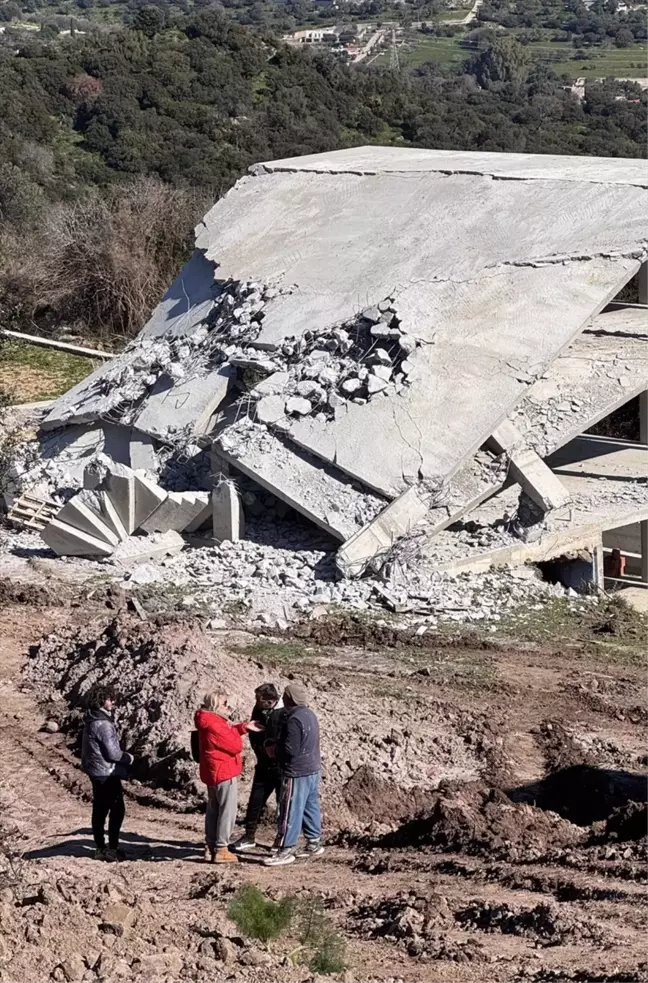 Bodrum'da Kaçak Yapılar Yıkıldı, Gerginlik Yaşandı