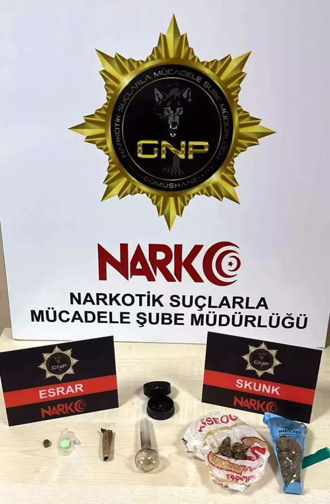 Gümüşhane'de Uyuşturucu Operasyonu: Çok Sayıda Madde Ele Geçirildi