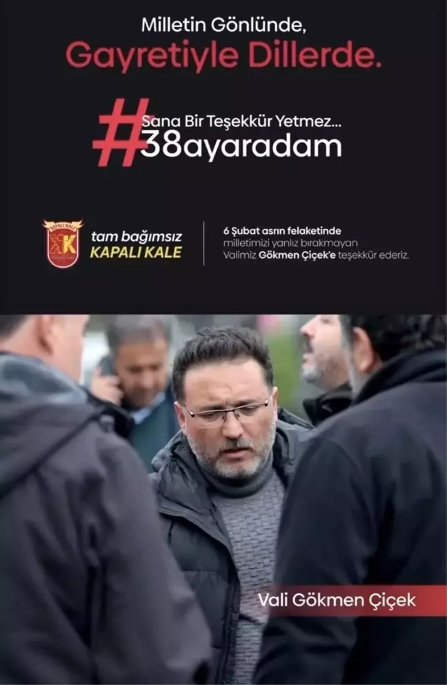 Kayseri Valisi Gökmen Çiçek, '38 Ayar Adam' İlan Edildi