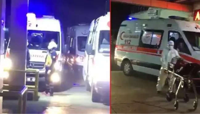 Trabzon'da pandemi hastanesi önündeki ambulans yoğunluğu endişe yarattı