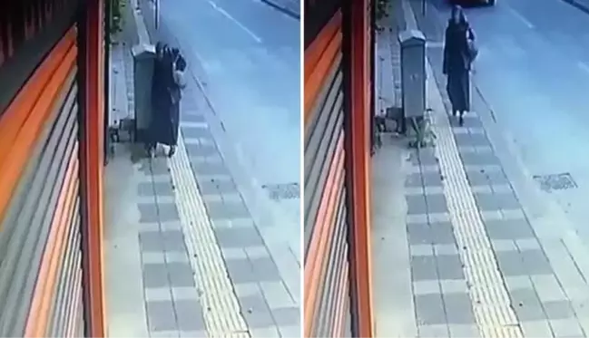 Şaşkına uğratan görüntü! Vicdansız kadın, kaldırımdaki fidanı parçalayıp yoluna devam etti