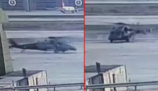 Sabiha Gökçen Havalimanı'nda meydana gelen helikopter kazasının görüntüleri ortaya çıktı