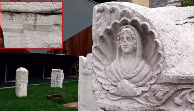 Medusa kabartmalı lahit, üzerinde yazan beddualı mesaja rağmen soyulmuş