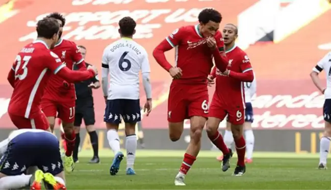 Sahasında 6 maçtır kazanamayan Liverpool, Aston Villa'yı 2-1 yendi ve kötü seriye son verdi