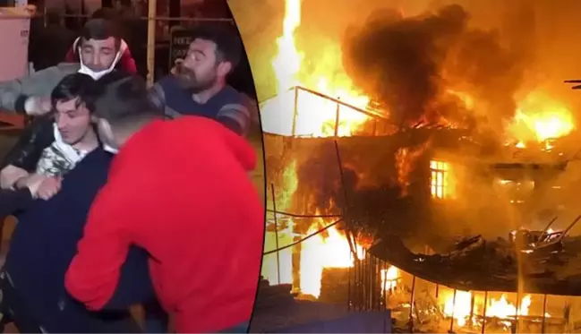 Dükkanları cayır cayır yanan baba-oğul bir de darp şoku yaşadı! Acıları ikiye katlandı