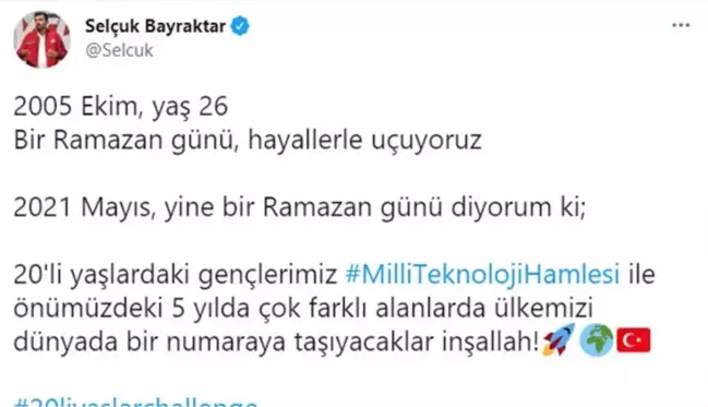 Selçuk Bayraktar'ın '20 yaş challenge' paylaşımına beğeni yağdı! İşte 2005 yılına ait ilk İHA deneme uçuşları