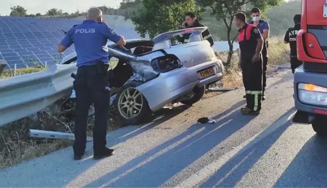 Kontrolden çıkan araç, bariyerlere ok gibi saplandı: 1 ölü, 1 ağır yaralı