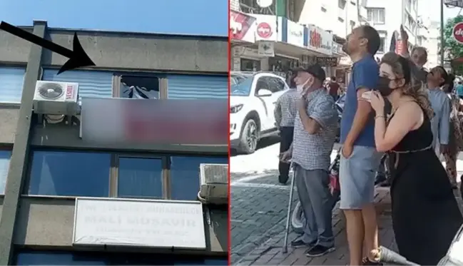 Balıkesir'de 5. kattan düşen cam parçası, caddeden geçen vatandaşın kafasına düştü