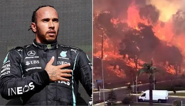 Formula 1 pilotu Lewis Hamilton'dan Türkiye'ye destek paylaşımı! Orman yangınlarına kayıtsız kalmadı