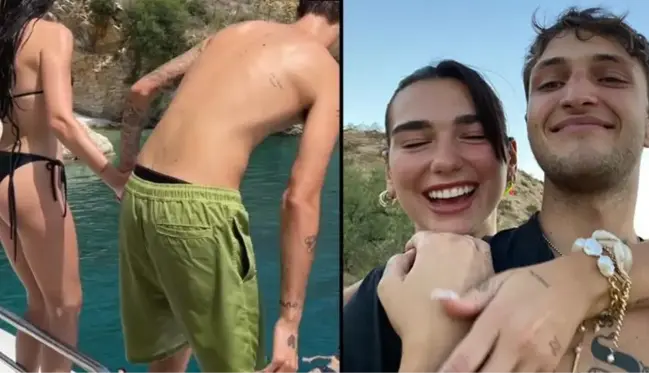 Dua Lipa ile Anwar Hadid el ele denize atladı! İlk yorum müstakbel kayınvalideden geldi