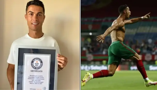 Tarihin her sayfasında artık o var! Ronaldo, İrlanda'ya attığı gollerle Guinnes Rekorlar Kitabı'na girdi