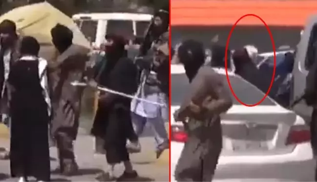 Taliban'ın başkent Kabil sokaklarındaki protestocu kadınları kırbaçladıkları görüntüler ortaya çıktı