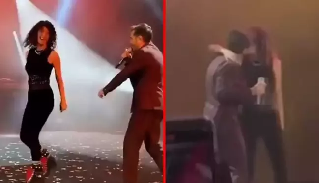 Konserde düşman çatlatan Beren Saat ve Kenan Doğulu, binlerce kişinin önünde dans etti