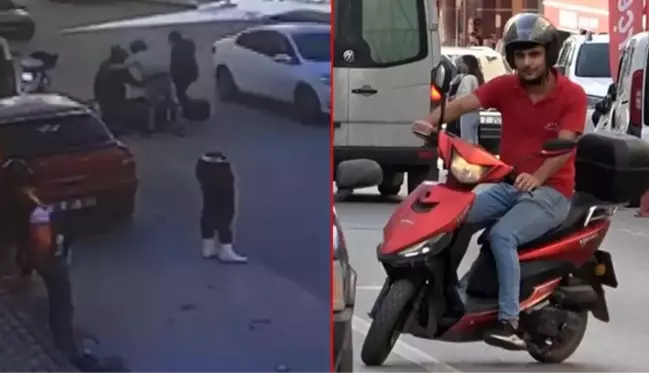 Kuryelik yapan genç ile yaşlı adamın yürek ısıtan anları! Kazada düştükleri yerden kalkıp birbirlerine sarıldılar