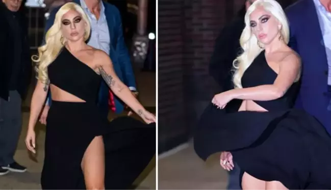 Yaptığı hareket Lady Gaga'ya pahalıya mal oldu! Rüzgar esince eteğinin hepsi havalandı