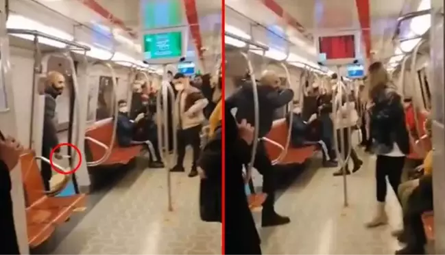 Kadıköy metrosunda dehşet! Kadın yolcuya küfürler savurup bıçakla saldırdı