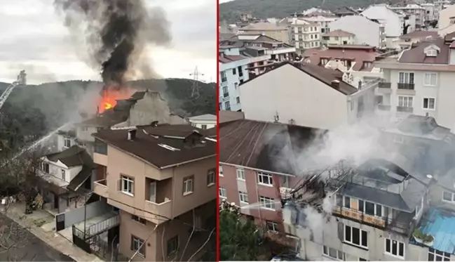 Eşiyle tartışan koca, ailesi içerideyken evini ateşe verdi