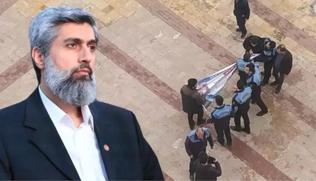 Alparslan Kuytul destekçileri Adana'dan sonra şimdi de Şanlıurfa'da izinsiz pankart asmaya çalıştı