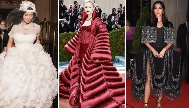 Met Gala'da şıklık yarışı! Gelinlikle katılan da oldu avizeyi andıran elbiseyle de