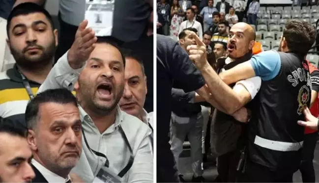 Beşiktaş Genel Kurulu'nda ortalık karıştı! Üyeler arasında çıkan arbedeye polis müdahale etti