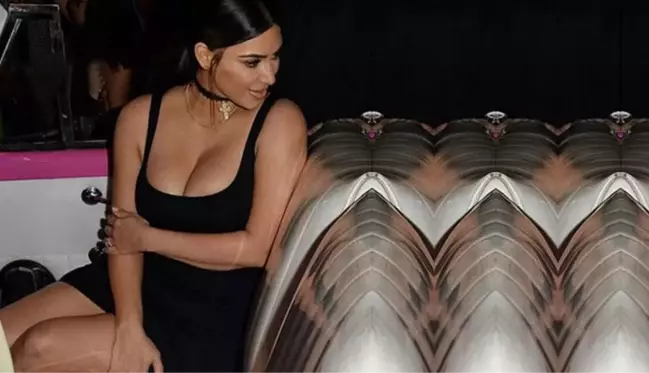 Canlı yayında inanılmaz kaza! Sadece sütyen giyen Kim Kardashian'ın göğüs uçları açıldı