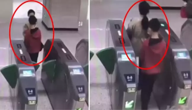 Çocuk, metrodan kaçak geçti! Annesinin durumu fark ettikten sonra yaptığı takdir topladı