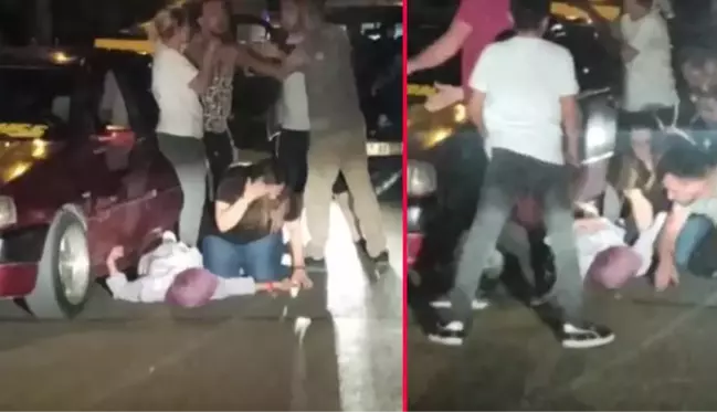 Yol kavgasında ortalık karıştı! Hamile kadının bayılmasına aldırış etmemeleri pes dedirtti