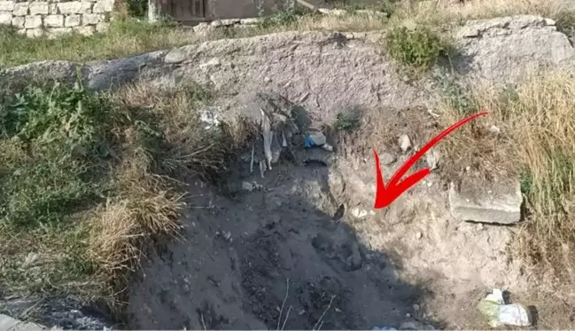 Yağmur suyunun aşındırdığı topraktan sır çıktı! Köyde insan iskeleti bulundu