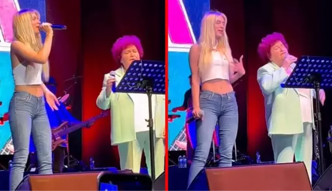 Aleyna Tilki, hayranı olduğu Selda Bağcan ile konserde düet yaptı