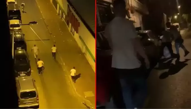 Taksici terörü kamerada! Kovaladıkları adamı sokak ortasında öldüresiye dövdüler