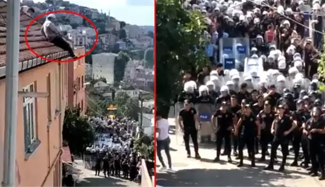 Tokatköy'de tansiyon yüksek! Kentsel dönüşüm için yüzlerce polis mahalleye geldi, vatandaş çatılara çıktı