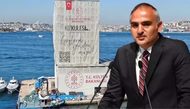 Kız Kulesi'ni inceleyen Bakan Nuri Ersoy, açılış tarihini de ilk kez verdi