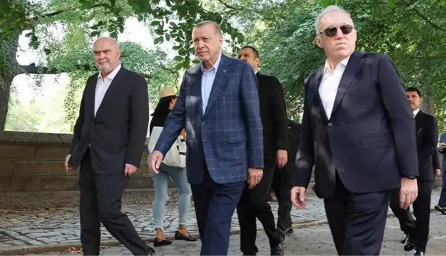 Cumhurbaşkanı Erdoğan ABD'de! Kritik zirve öncesinde Central Park'ta yürüyüş yaptı