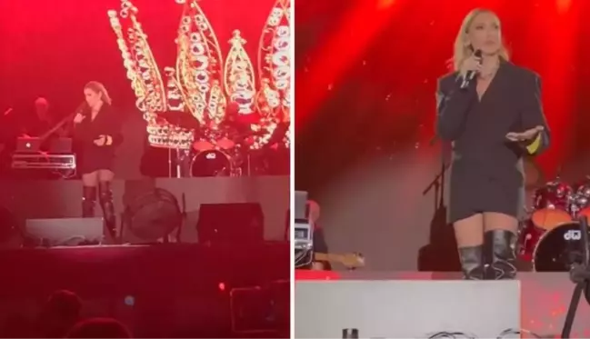 Mehmet Dinçerler'e boşanma davası açan Hadise sahnede yüzük fırlattı