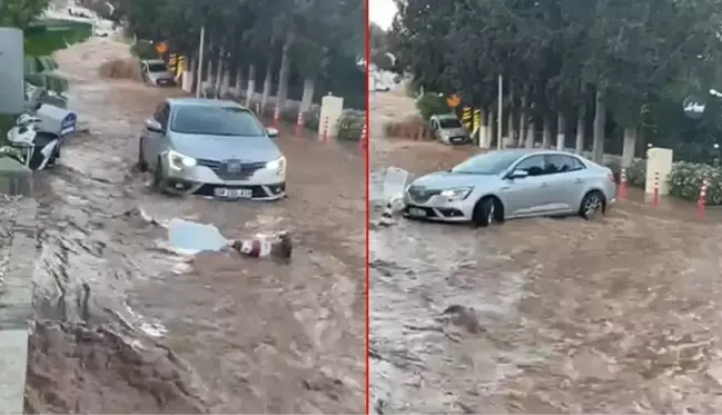 Bodrum'da bir yılda 6. kez patlayan isale hattı esnafı isyan ettirdi! Caddeler göle döndü