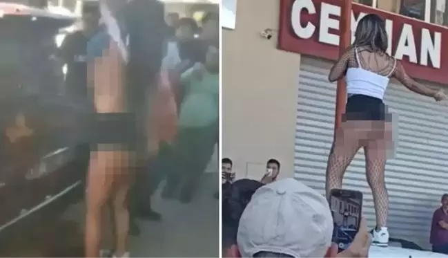 Antalya'daki festivalde soyunarak twerk yapan kadını görenler neye uğradığını şaşırdı