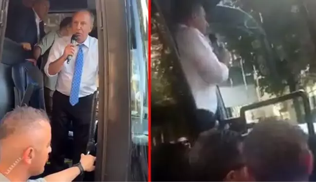 Muharrem İnce'ye Bağdat Caddesi'nde soğuk duş! Polisler otobüsünün önünü kesti