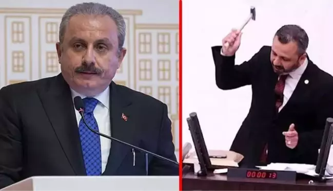 CHP'li vekilin TBMM'de çekiçle telefon kırmasına Meclis Başkanı Şentop'tan tepki: Kürsüye verdiği zarar tazmin edilir