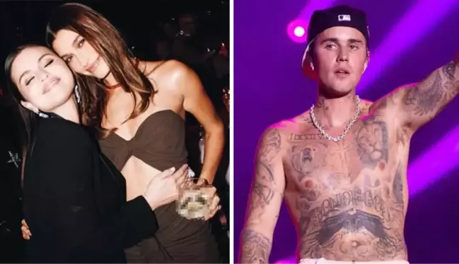 Justin Bieber'in eşi Hailey Bieber ve eski sevgilisi Selena Gomez sarmaş dolaş poz verdi