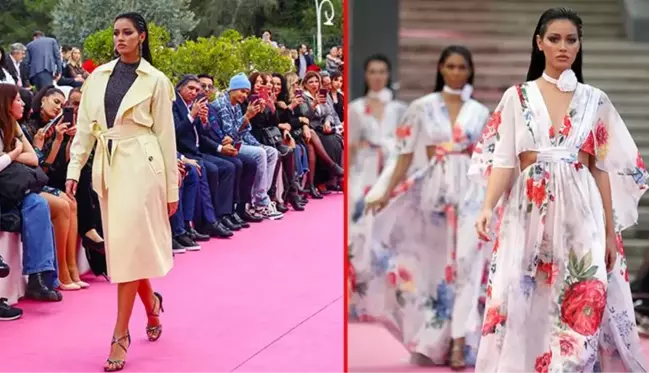 Antalya'da Cindy rüzgarı: Dünyaca ünlü model Dosso Dossi Fashion Show'da podyuma çıktı