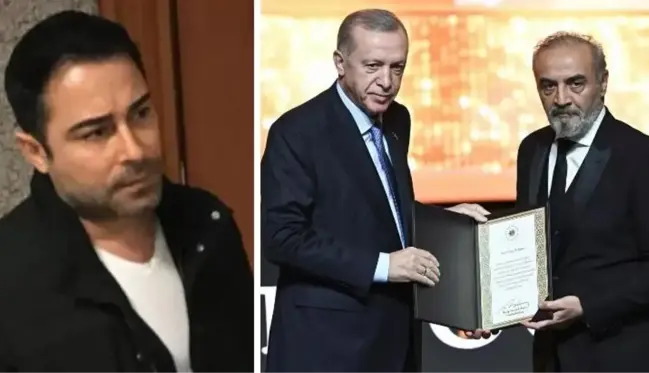 Atilla Taş, Erdoğan'ın elinden ödül alan Yılmaz Erdoğan'ı eleştirirken baltayı taşa vurdu