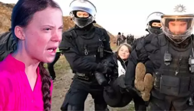 Maden karşıtı protestolara katılan Greta Thunberg eylem bölgesinden yaka paça uzaklaştırıldı