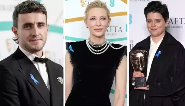 BAFTA 2023'e damga vuran olay! Ünlü isimler deprem felaketi yaşayan Türkiye'ye destek olmak için mavi kurdele taktı