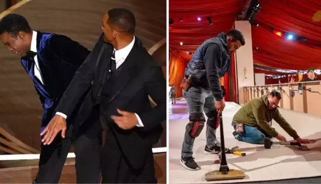 Will Smith'in attığı tokat sonrası Oscar Töreni'nde kırmızı halının rengi değişti