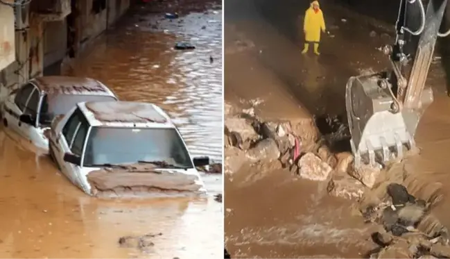 Sel felaketinde 16 kişinin can verdiği Şanlıurfa'da sağanak! Sokaklar yeniden göle döndü